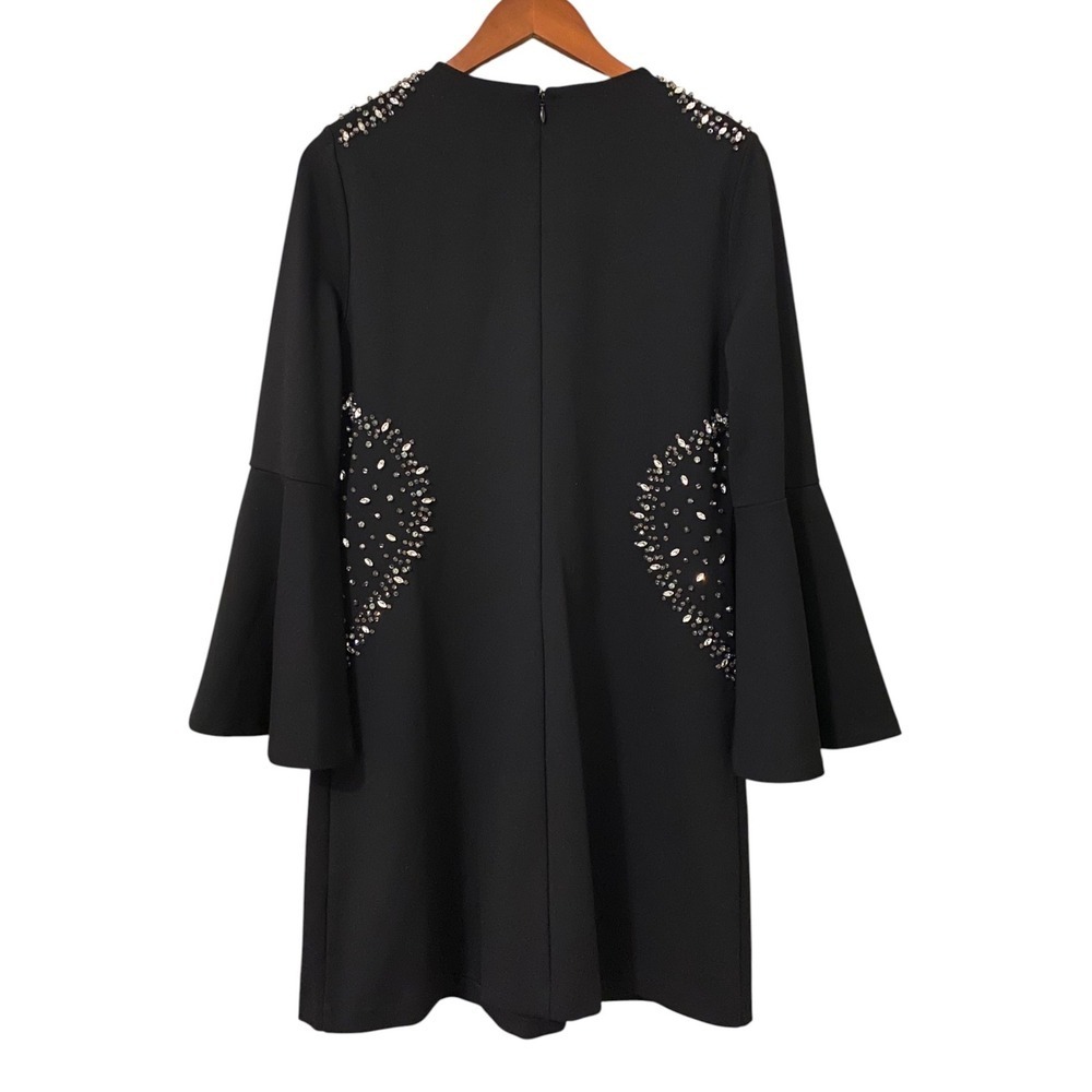 Tuckernuck Embellished Farrow Dress Large Black Rhinestone Cocktail Party Glam - Picture 10 of 16